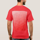 Geometrisches rotes Gefälle T-Shirt (Rückseite)