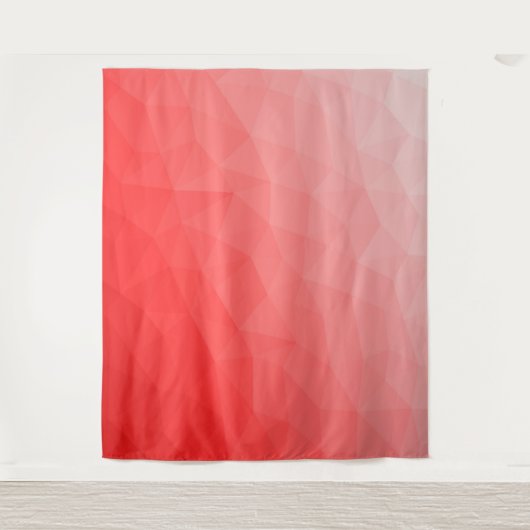 Geometrisches rotes Gefälle Wandteppich (Vorderseite)