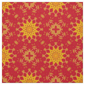 Geometrisches rotes gelbes und orangefarbenes Must Stoff (Muster)