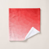 Geometrisches rotes Gradientenmuster Monogramm Badhandtuch Set (Waschlappen)