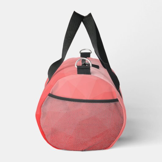 Geometrisches rotes Gradientenmuster Monogramm Duffle Bag (Rechts)