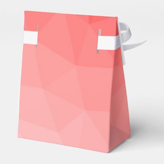 Geometrisches rotes Gradientenmuster Monogramm Geschenkschachtel (Rückseite)