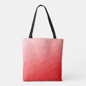 Geometrisches rotes Gradientenmuster Monogramm Tasche (Rückseite)