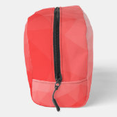 Geometrisches rotes Gradientenmuster Monogramm Waschbeutel (Rechts)