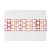 Geometrisches rotes ikat stripes Muster Einladungsbanderole (Rückseitenbeispiel)