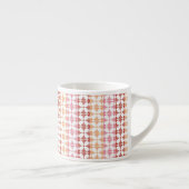 Geometrisches rotes ikat stripes Muster Espressotasse (Rechts)