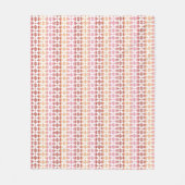 Geometrisches rotes ikat stripes Muster Fleecedecke (Vorderseite)