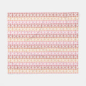 Geometrisches rotes ikat stripes Muster Fleecedecke (Vorderseite (Horizontal))