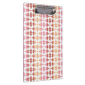 Geometrisches rotes ikat stripes Muster Klemmbrett (Rechts)