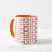 Geometrisches rotes ikat stripes Muster Tasse (Vorderseite Links)
