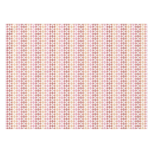 Geometrisches rotes ikat stripes Muster Tischdecke (Vorderseite (Horizontal))