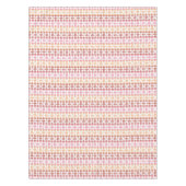 Geometrisches rotes ikat stripes Muster Tischdecke (Vorderseite)