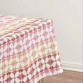 Geometrisches rotes ikat stripes Muster Tischdecke (Beispiel)