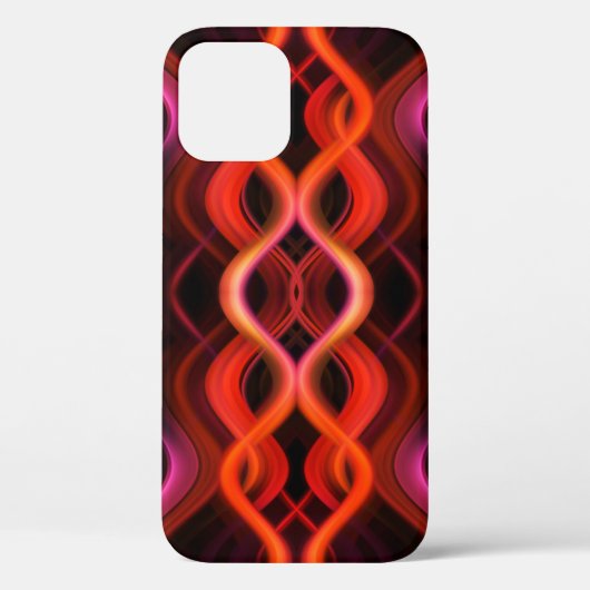 Geometrisches rotes Liniendesign. Case-Mate iPhone Hülle (Rückseite)