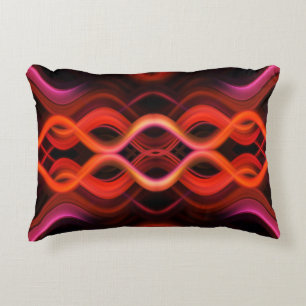 Geometrisches rotes Liniendesign. Dekokissen