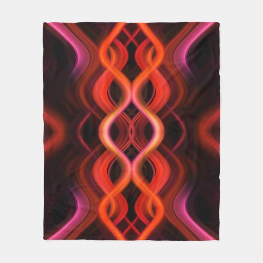 Geometrisches rotes Liniendesign. Fleecedecke (Vorderseite)