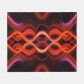 Geometrisches rotes Liniendesign. Fleecedecke (Vorderseite (Horizontal))