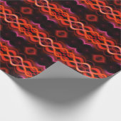 Geometrisches rotes Liniendesign. Geschenkpapier (Ecke)