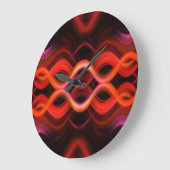 Geometrisches rotes Liniendesign. Große Wanduhr (Winkel)