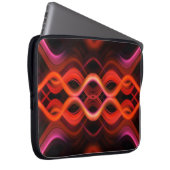 Geometrisches rotes Liniendesign. Laptopschutzhülle (Vorne Rechts)