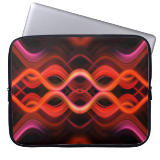 Geometrisches rotes Liniendesign. Laptopschutzhülle