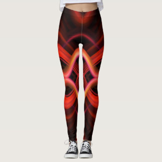 Geometrisches rotes Liniendesign. Leggings