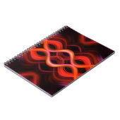 Geometrisches rotes Liniendesign. Notizblock (Linke Seite)