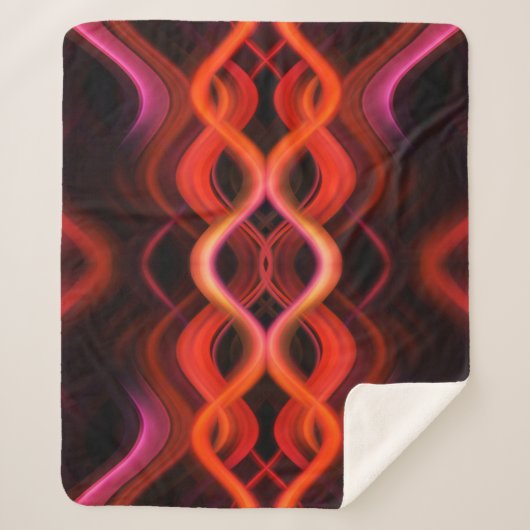 Geometrisches rotes Liniendesign. Sherpadecke (Vorderseite)