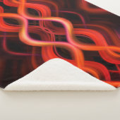 Geometrisches rotes Liniendesign. Sherpadecke (3/4)