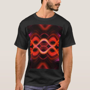 Geometrisches rotes Liniendesign. T-Shirt