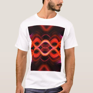 Geometrisches rotes Liniendesign. T-Shirt
