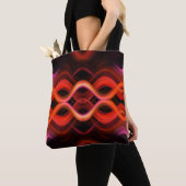 Geometrisches rotes Liniendesign. Tasche (Von Nahem)