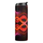 Geometrisches rotes Liniendesign. Thermosbecher (Nach links gedreht)