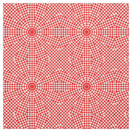 Geometrisches rotes Muster des weißen Circle Star Stoff (Muster)