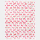 Geometrisches rotes Muster Fleecedecke (Vorderseite)