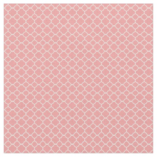 Geometrisches rotes Quatrefolienmuster Stoff (Nahaufnahme)