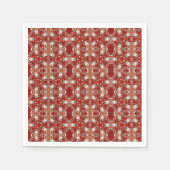 Geometrisches rotes Schneeballdesign Napkins Serviette (Vorderseite)
