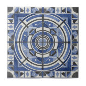 Geometrisches rotes Schweizer modernistisches Kera Fliese (Vorderseite)