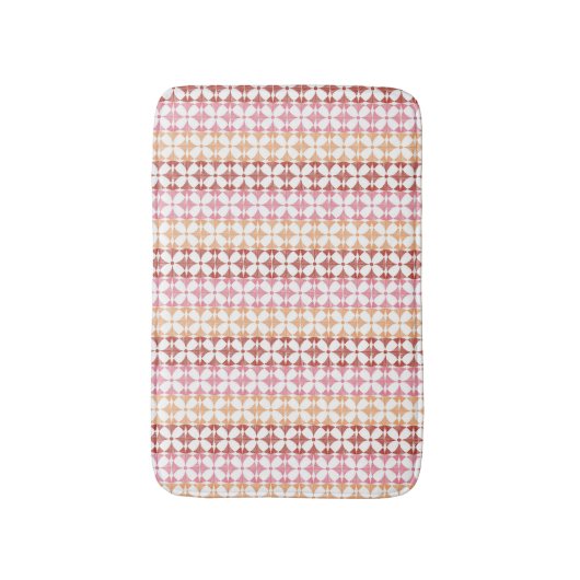 Geometrisches rotes Stripmuster Badematte (Vorderseite Vertikal)