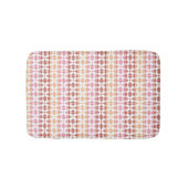 Geometrisches rotes Stripmuster Badematte (Vorderseite)