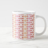 Geometrisches rotes Stripmuster Jumbo-Tasse (Rechts)
