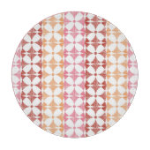 Geometrisches rotes Stripmuster Schneidebrett (Vorderseite)