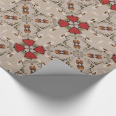 Geometrisches rotes Tulips Geschenkpapier (Ecke)