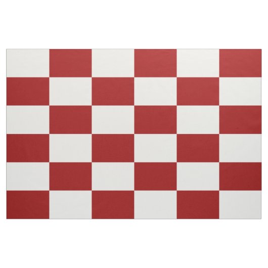 Geometrisches rotes u. weißes kariertes stoff (Yard (91,4 cm))