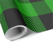 Geometrisches rotes und grünes Pegelmuster Geschenkpapier (Rolleneckpunkt)