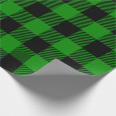 Geometrisches rotes und grünes Pegelmuster Geschenkpapier (Ecke)