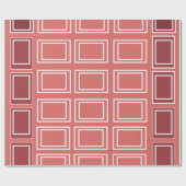 Geometrisches rotes weißes Rechteck Geschenkpapier (Flach)