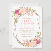 geometrisches rötliches Brautparty Einladung (Vorderseite)