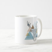 Geometrisches Rotwild-Porträt Kaffeetasse (VorderseiteRechts)