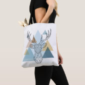 Geometrisches Rotwild-Porträt Tasche (Von Nahem)